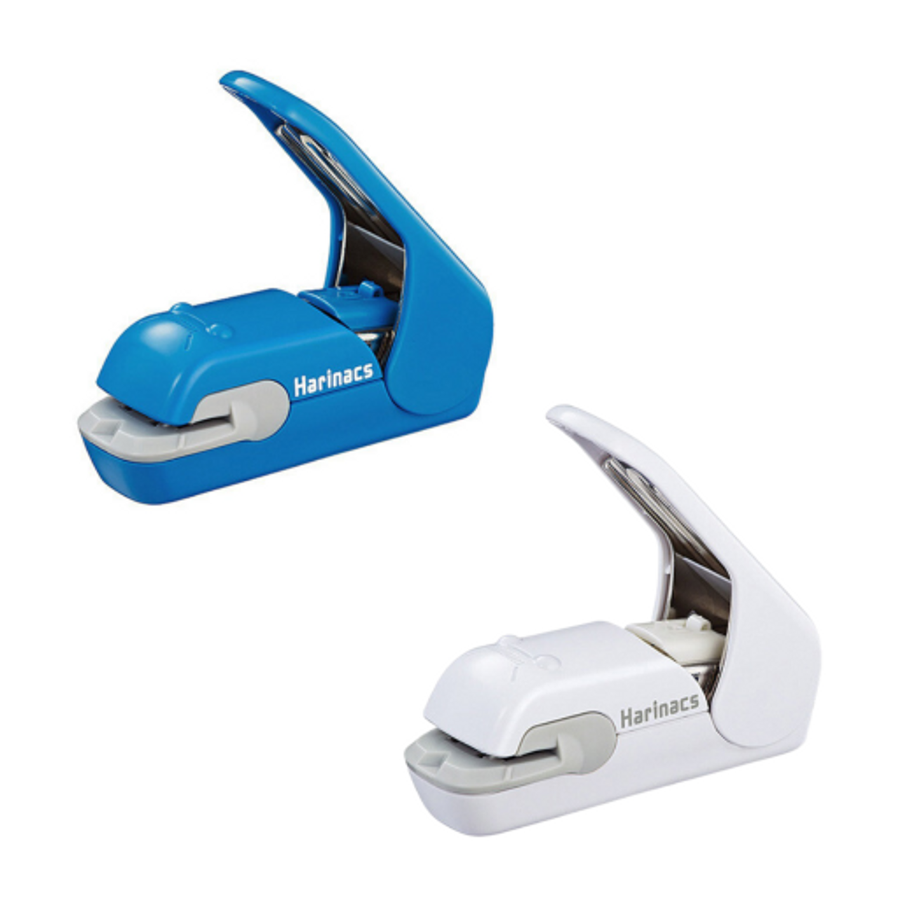 KOKUYO Harinacs Press Staple-Free Stapler (Blue/White)